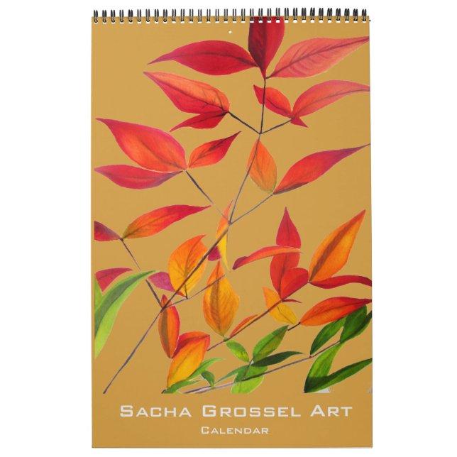 Calendrier d'art moderne d'aquarelle par Sacha (Protection)