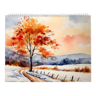 Calendrier d'art saisonnier 2027 | Aquarelle
