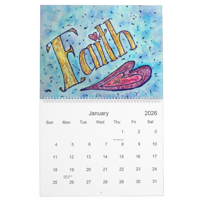 Calendrier d'art Word de DonnaBellas Angels (Jan 2026)