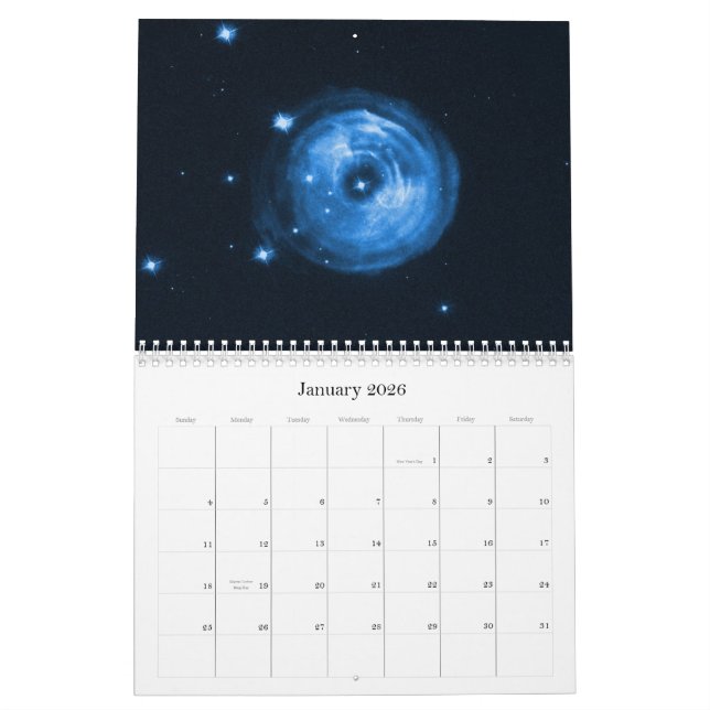 Calendrier d'astronomie (Jan 2026)