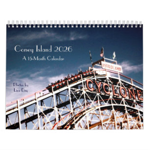 Calendrier de 15 mois 2025 de Coney Island