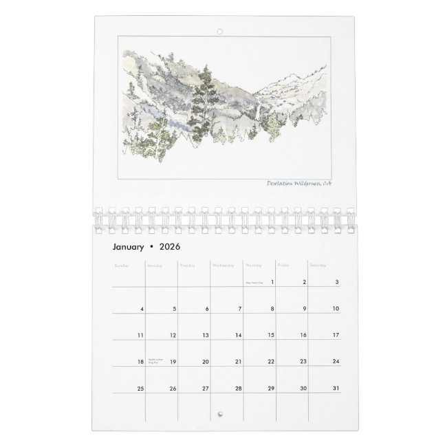 Calendrier de 2009 croquis (Jan 2026)