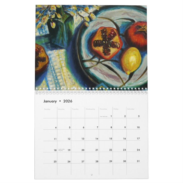 Calendrier de beaux-arts (Jan 2026)