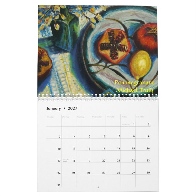 Calendrier de beaux-arts (Jan 2027)