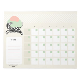 Calendrier de bureau bloc-notes Zèbre