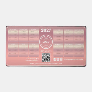 Calendrier de bureau promotionnel Élégant Blush 20