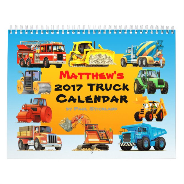 Calendrier de camion de construction de 2017 (Protection)