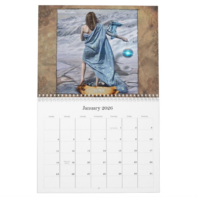 Calendrier de carte enchanté par 2011 (Jan 2026)