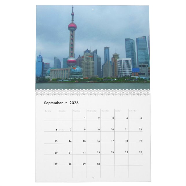 Calendrier de Changhaï Chine 2016 (Sep 2026)