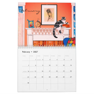 Calendrier de chats 2019 par l'artiste