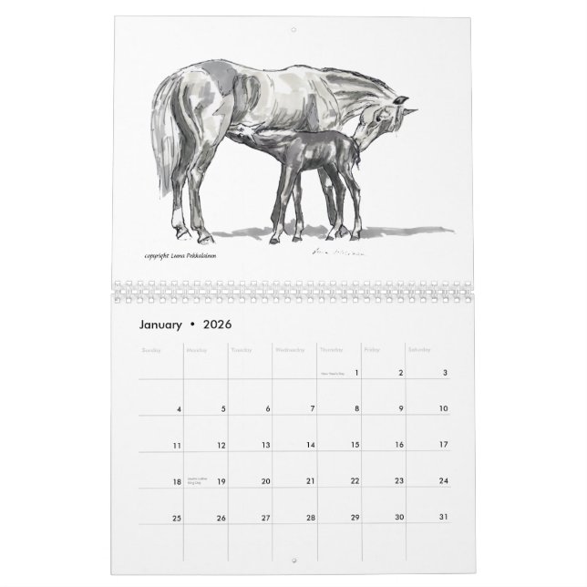 Calendrier de cheval (Jan 2026)