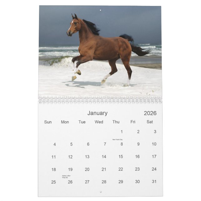 Calendrier de cheval (Jan 2026)