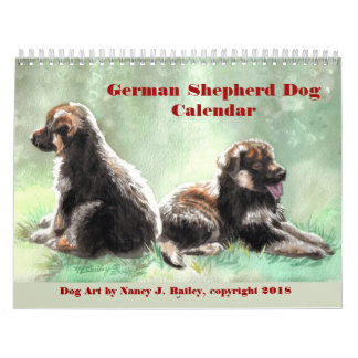 Calendrier de chien de berger allemand