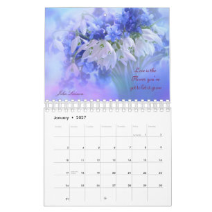 Calendrier de citations florales d'amour