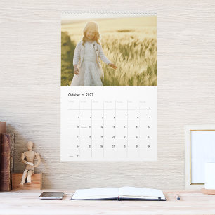 Calendrier de collage de photos de famille moderne