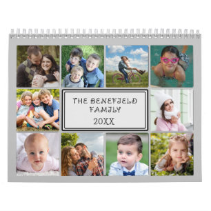 Calendrier de collage photo personnalisé