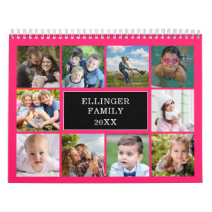 Calendrier de collage photo personnalisé