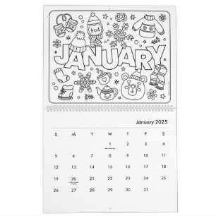 Calendrier de coloration amusant