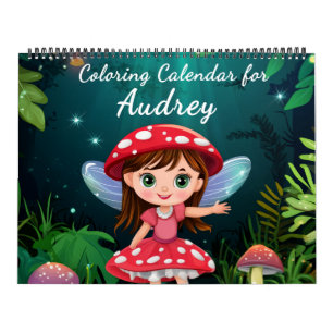 Calendrier de coloriage adulte Fée Champignon