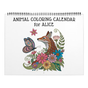 Calendrier de coloriage d'animaux détaillés