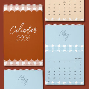 Calendrier de conception lumineux, joyeux et adora