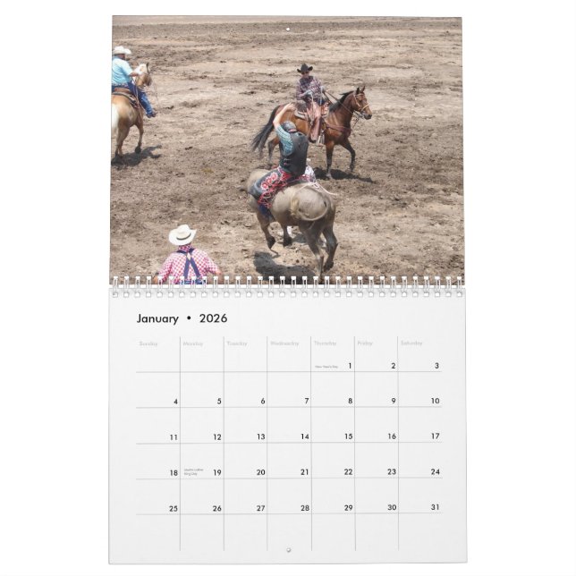 Calendrier de cowboy (Jan 2026)