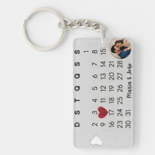 Calendrier de date de sauvegarde de photo personna