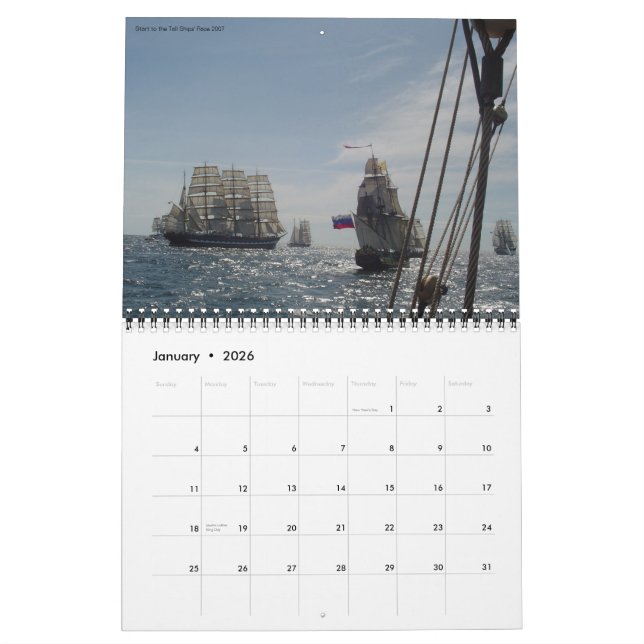 Calendrier de défenseur de grands voiliers (Jan 2026)