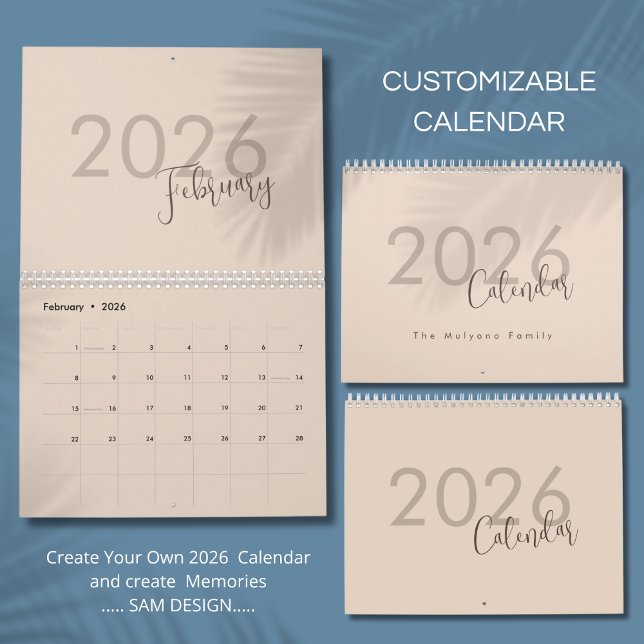 Calendrier de design de luxe simple (Créateur téléchargé)
