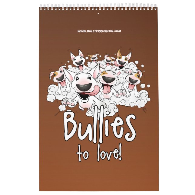 Calendrier de dessin de Taureau de Cute Terrier (Protection)