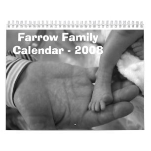 Calendrier de famille de cochonnée - 2008