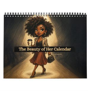Calendrier de femme africaine-américaine de taille