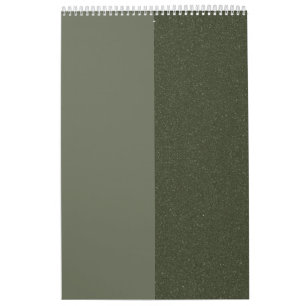 Calendrier de fractionnement vertical vert Moss -