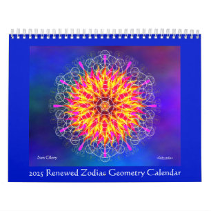 Calendrier de géométrie zodiaque renouvelé 2025