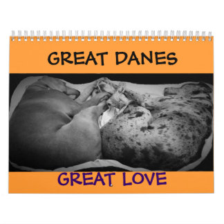 Calendrier de great dane "détendant autour de la