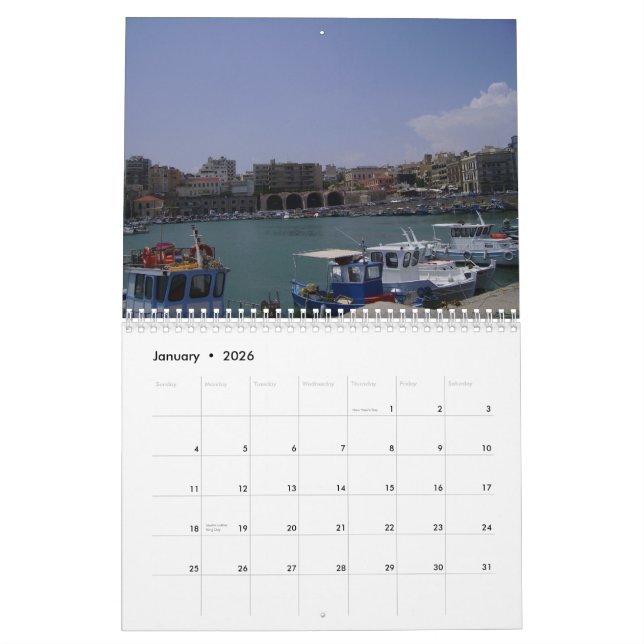 Calendrier de Héraklion, Crète (Jan 2026)