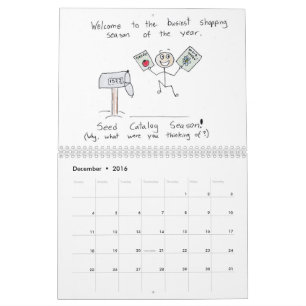 Calendrier de jardinage de bande dessinée