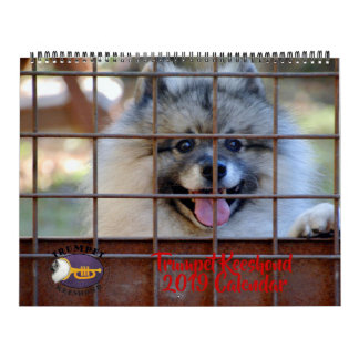 Calendrier de Keeshond de 2019 trompettes