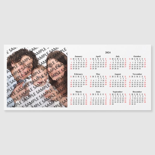 Calendrier de la carte magnétique personnalisée ph (Devant)