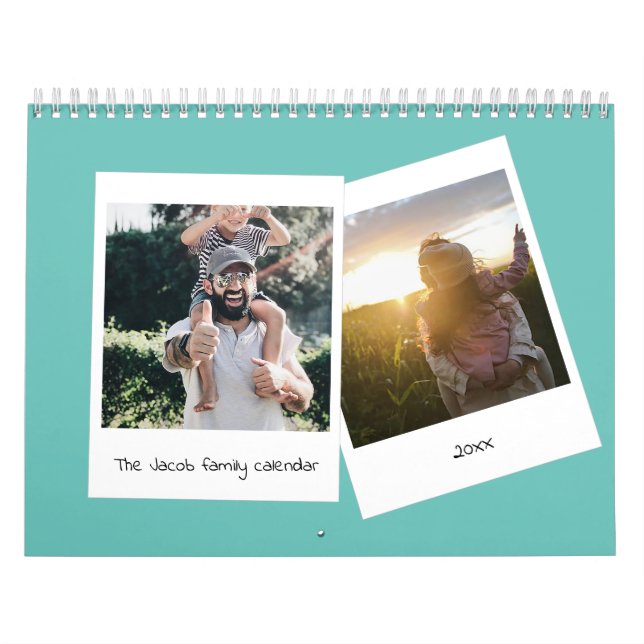 Calendrier de la famille de photos instantanées (Protection)