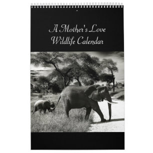 Calendrier de la faune d'amour d'une mère