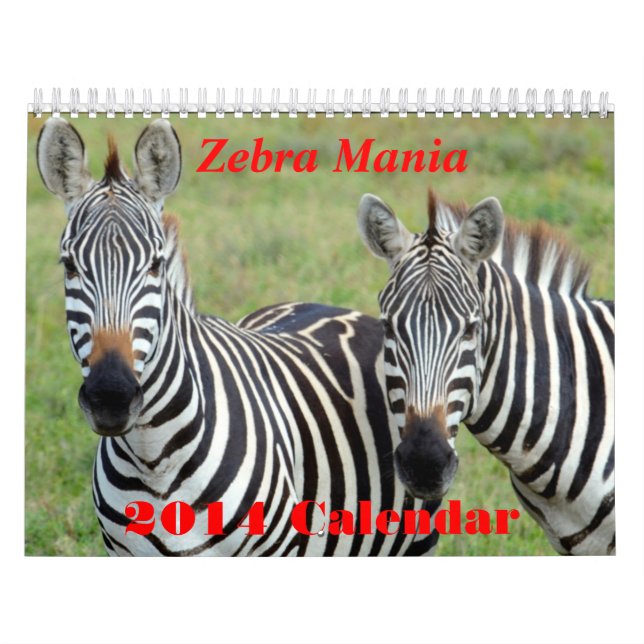 Calendrier de la manie 2014 de zèbre (Protection)