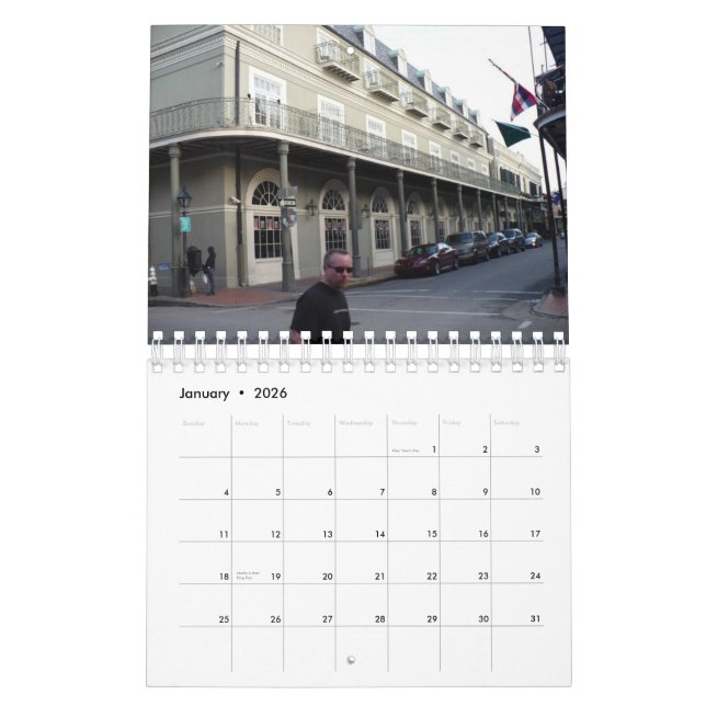 Calendrier de la Nouvelle-Orléans (Jan 2026)