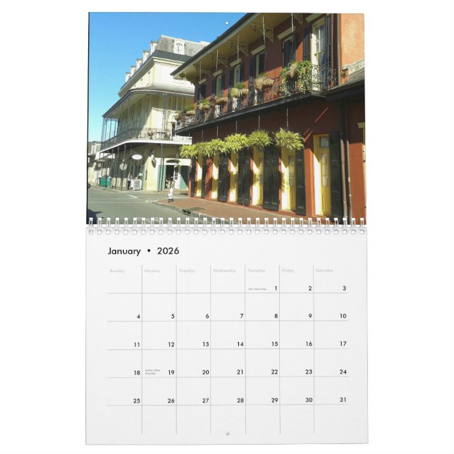 Calendrier de la Nouvelle-Orléans 2015 (Jan 2026)