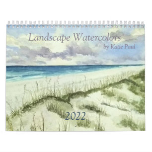 Calendrier de la peinture de paysage aquarelle