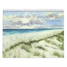 Calendrier de la peinture de paysage aquarelle
