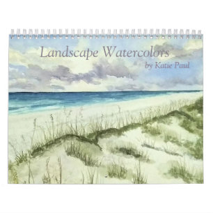 Calendrier de la peinture de paysage aquarelle