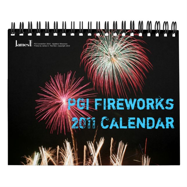 Calendrier de la photo 2011 de feux d'artifice de (Protection)