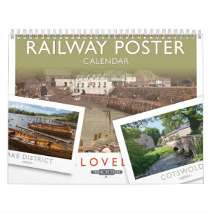 Calendrier de l'affiche de style ferroviaire 2023
