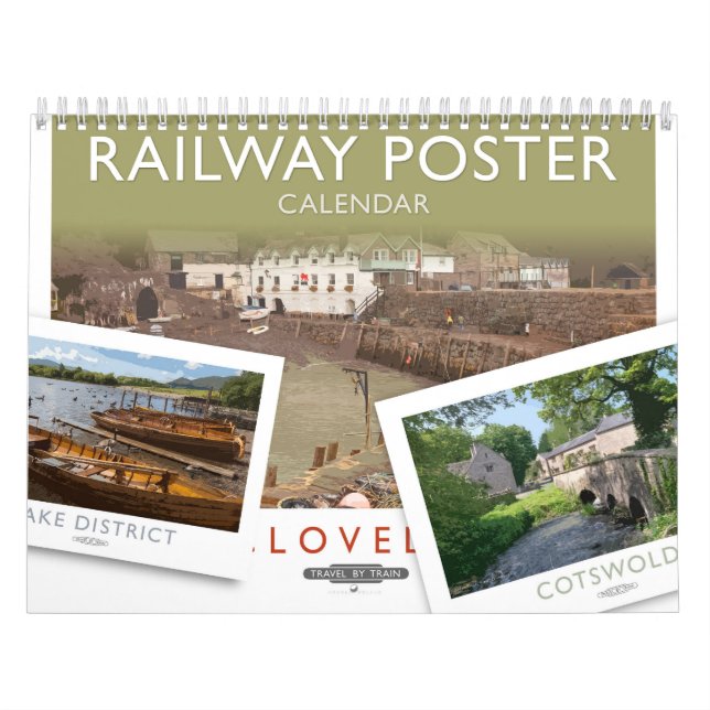 Calendrier de l'affiche de style ferroviaire 2023 (Protection)